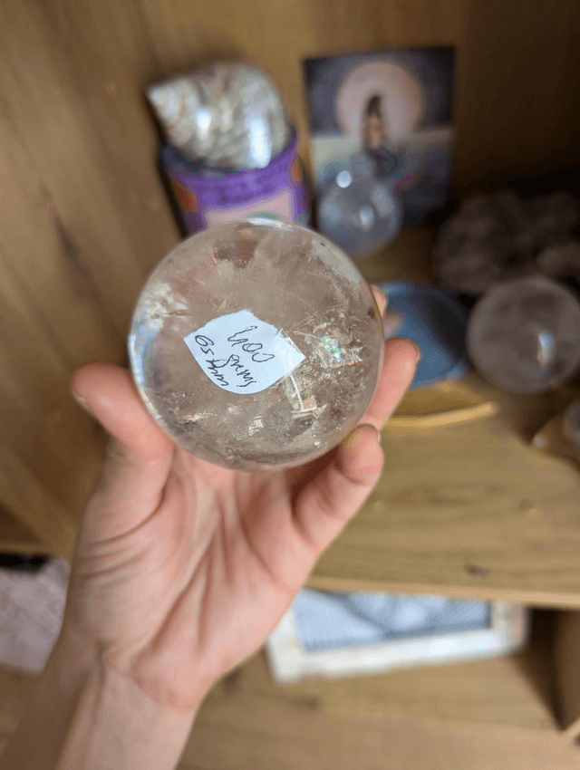 AAA CLEAR Quartz spheres from Brazil , healing crystal , scrying crystal ball