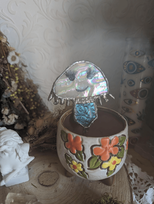 Jellyfish shaped decor pot vase suncatcher 