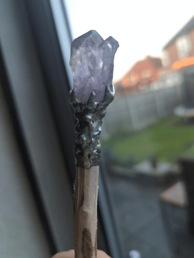 Amethyst wand willow wood 