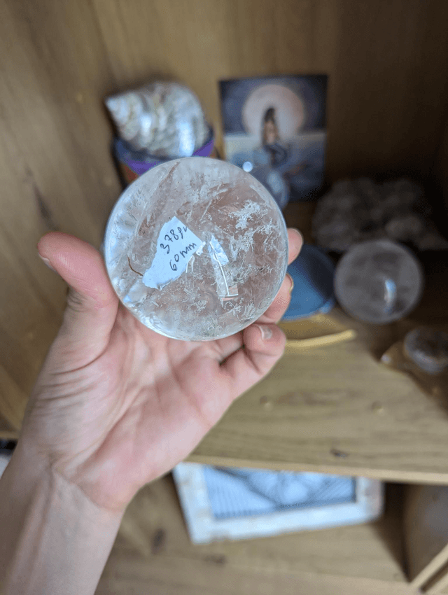 AAA CLEAR Quartz spheres from Brazil , healing crystal , scrying crystal ball