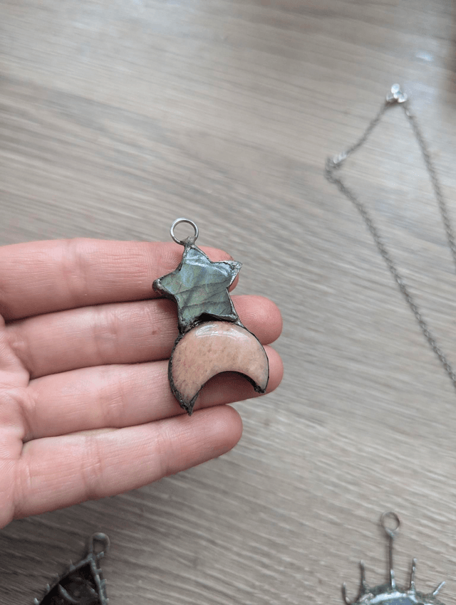 Star and moon necklace 