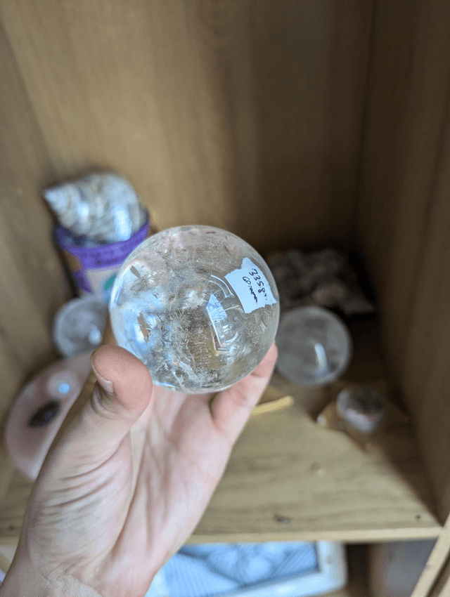 AAA CLEAR Quartz spheres from Brazil , healing crystal , scrying crystal ball