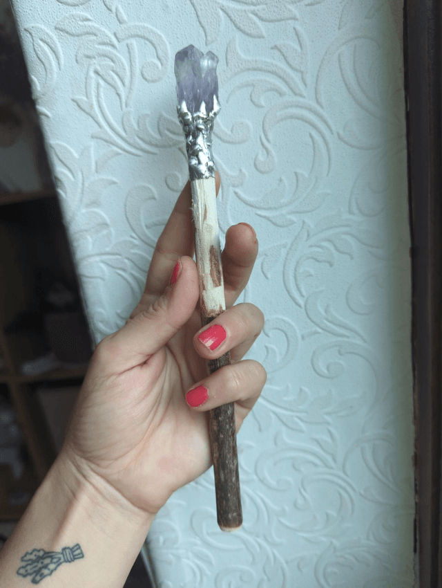 Amethyst wand willow wood 