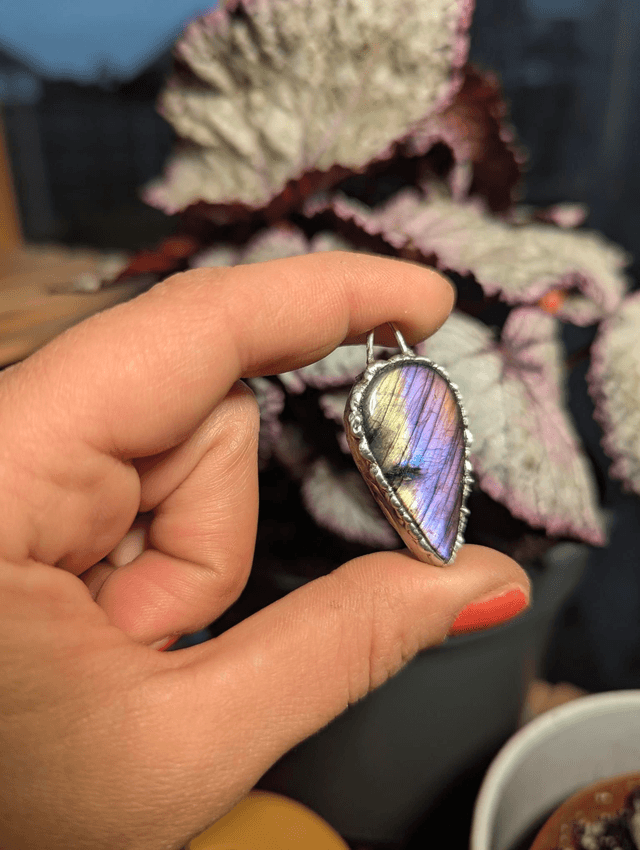 Valentine Collection, purple Labradorite, tourmaline, morganite
