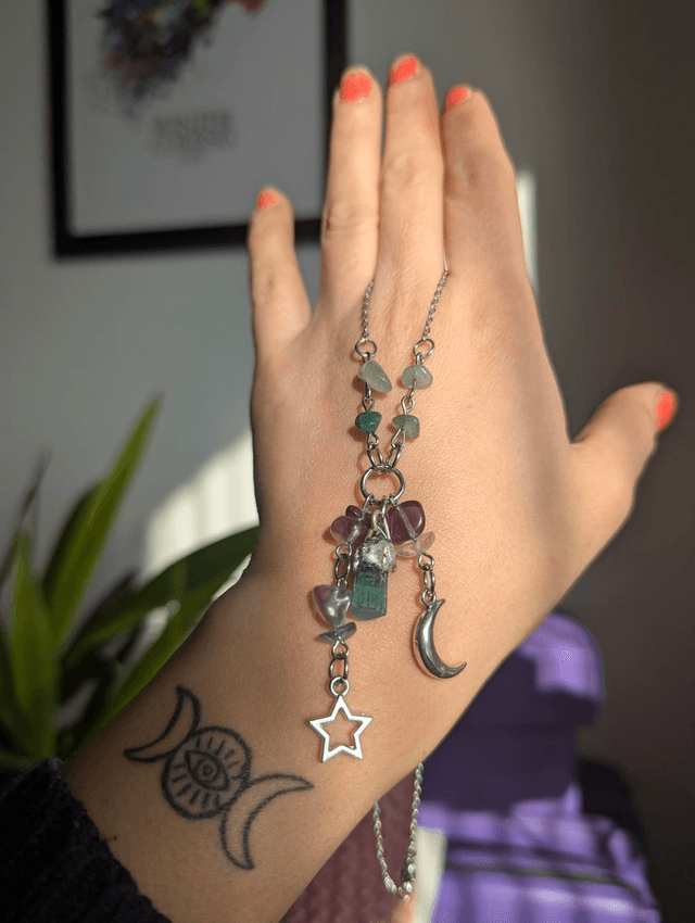 Tourmaline charm necklace 