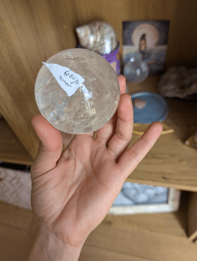 AAA CLEAR Quartz spheres from Brazil , healing crystal , scrying crystal ball