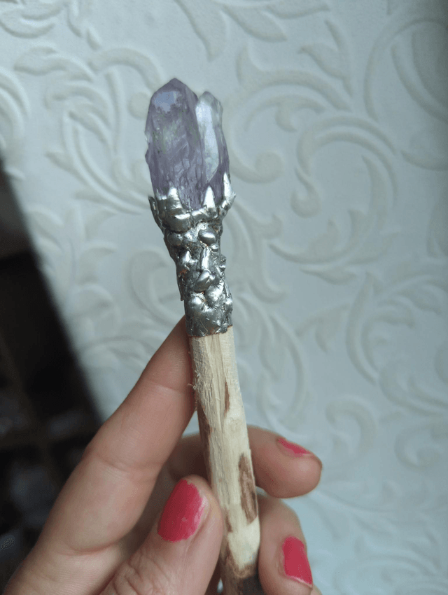 Amethyst wand willow wood 