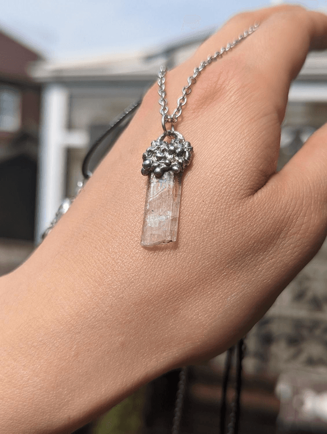 Csarite Diaspore, Rarest crystal, turkish diaspore specimen ,  boho jewelry, statement, soldered
