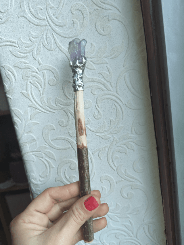 Amethyst wand willow wood 
